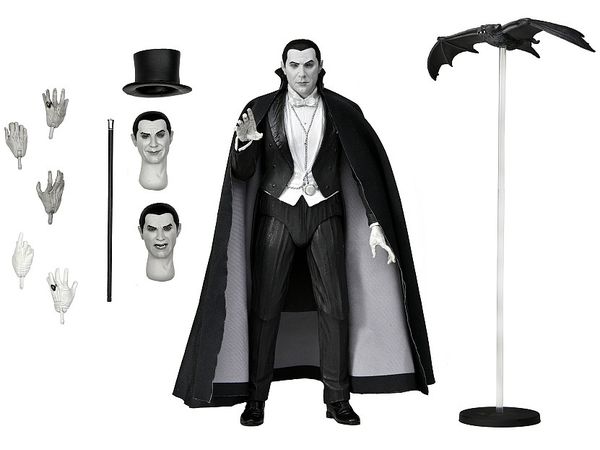 Universal Monsters/ Majin Dracula: Count Dracula Ultimate 7 Inch Action Figure Black & White Ver. (Carfax Abbey)