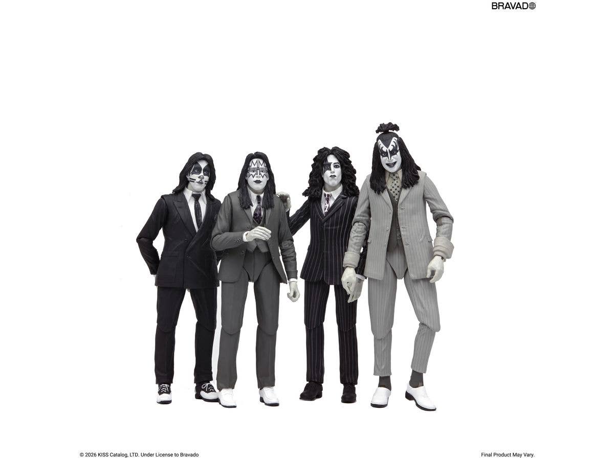KISS / Dressed to Kill Album Cover 7-Inch Action Figure 4-Pack
