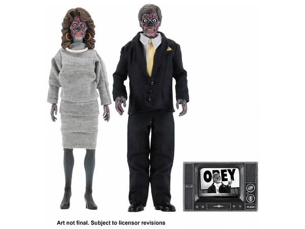 They Live: Humanoid Aliens 8-inch Action Doll 2PK