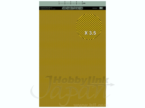 Composite Kevlar Fiber Decal (Yellow) Plain Weave