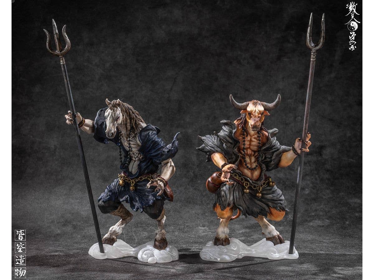 Ox-Head and Horse-Face Resin Statue