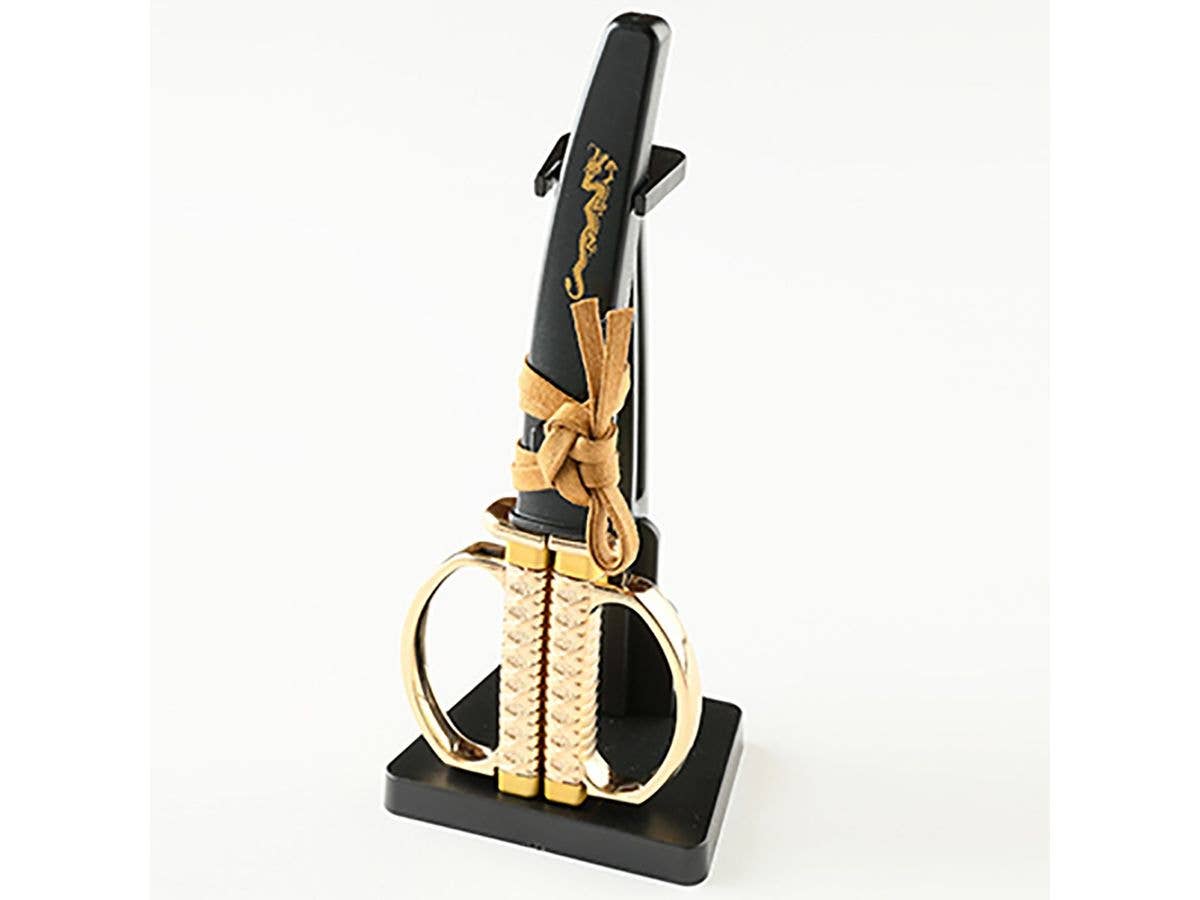Japanese Sword Scissors Kinryu Model (with Stand)