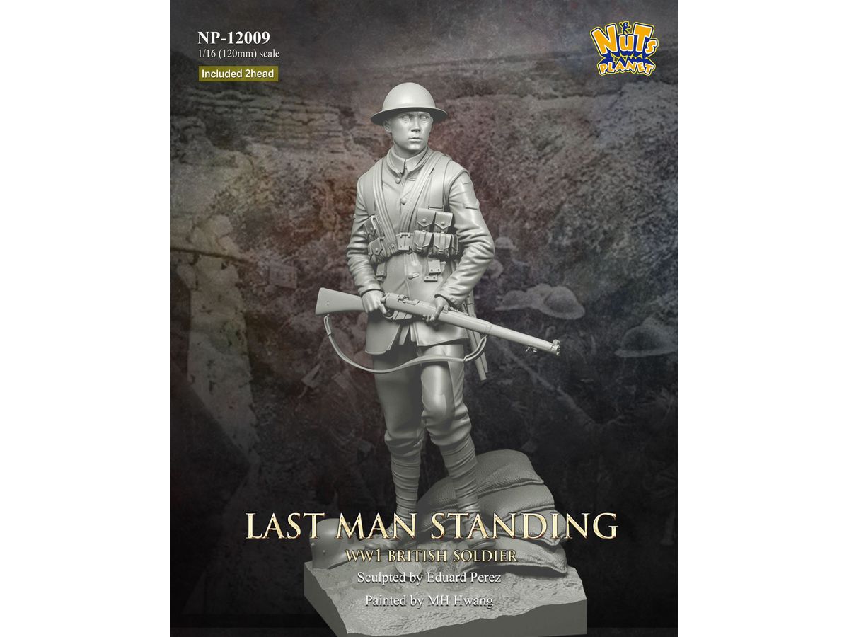 (120mm) WWI British Army Infantry Last Man Standing Full Body Statue