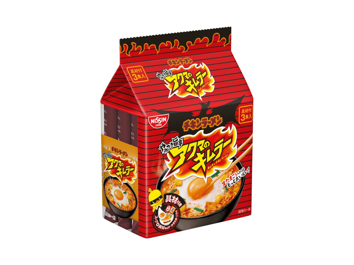 Nissin Chicken Noodles With Ingredients Devil Kim-Ra 3pacs (264g)