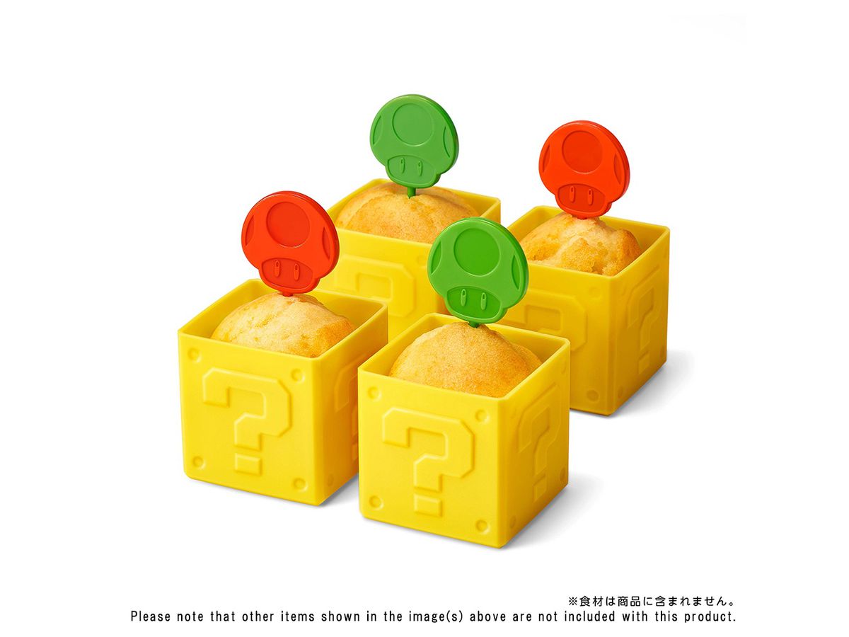 Super Mario: Home & Party Muffin Cup (? Block) & Pick (Super Mushroom: 1 Up Mushroom)