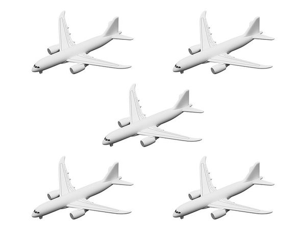 GEO Craper Component Unit Airplane Piece 5 Aircraft Set (Whiet Ver.)