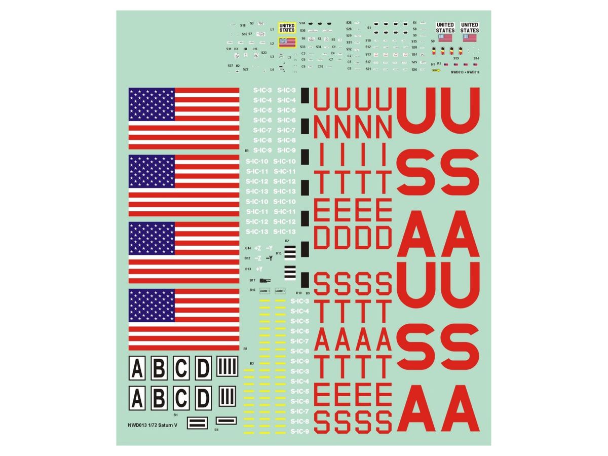 Saturn V decals