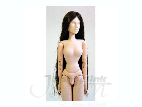 27cm Female Hair Implant Head 03 Whitey (Dark Brown)