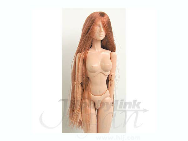 27cm Female Hair Implant Head 03 Natural (Red Brown)