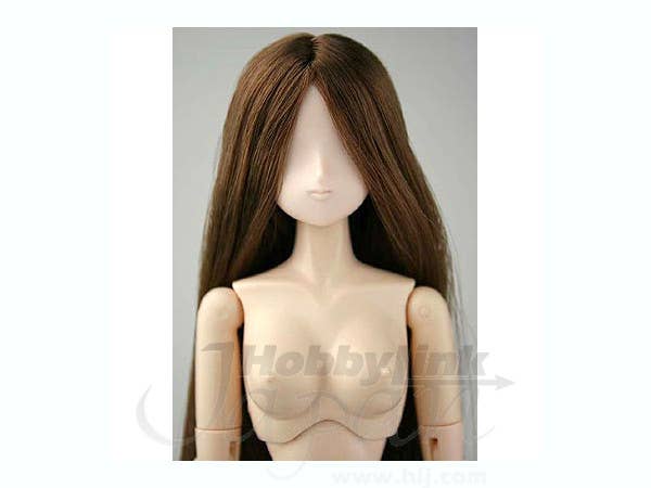 27cm Female Hair Implant Head 04 Whitey (Medium Brown)