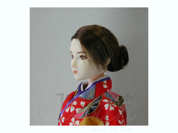 27cm Female Kimono Head Downward Bun Type (Whitey)