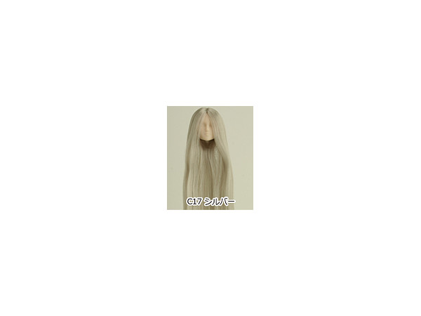 27cm Hair Implant Head #01 Whitey (Silver)