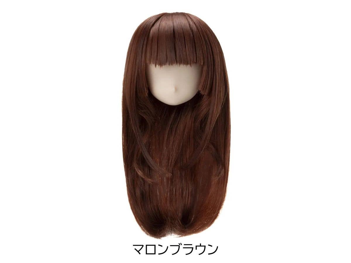4.5inch M-wig Long Side Curl Maroon Brown