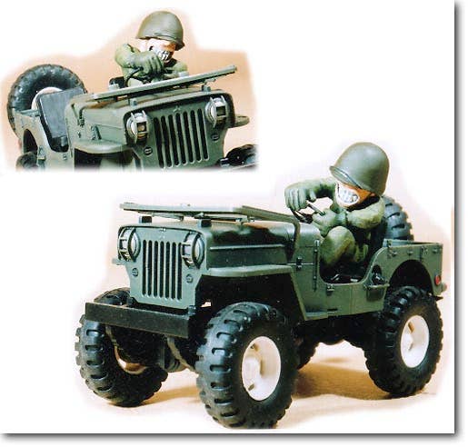 三菱ジープ CJ3B-J4A OKUNO 1/35 レア Mitsubishi CJ3B J4A Jeep w/Driver | HLJ.com