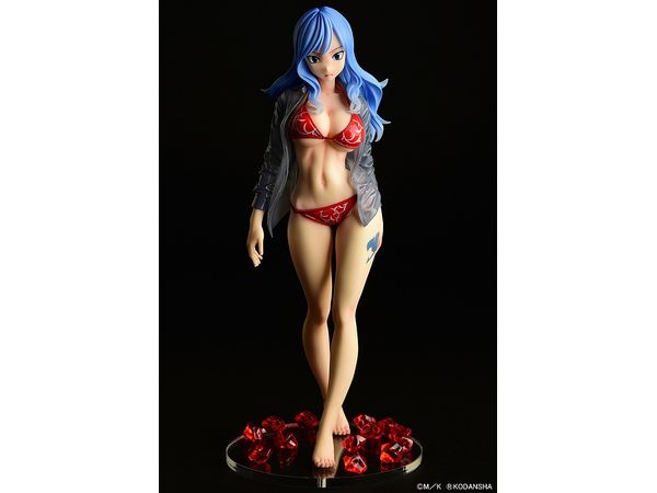 Fairy Tail: Juvia Lockser Gravure Style Red Bikini!! Wet See-Through Dress Shirt SP