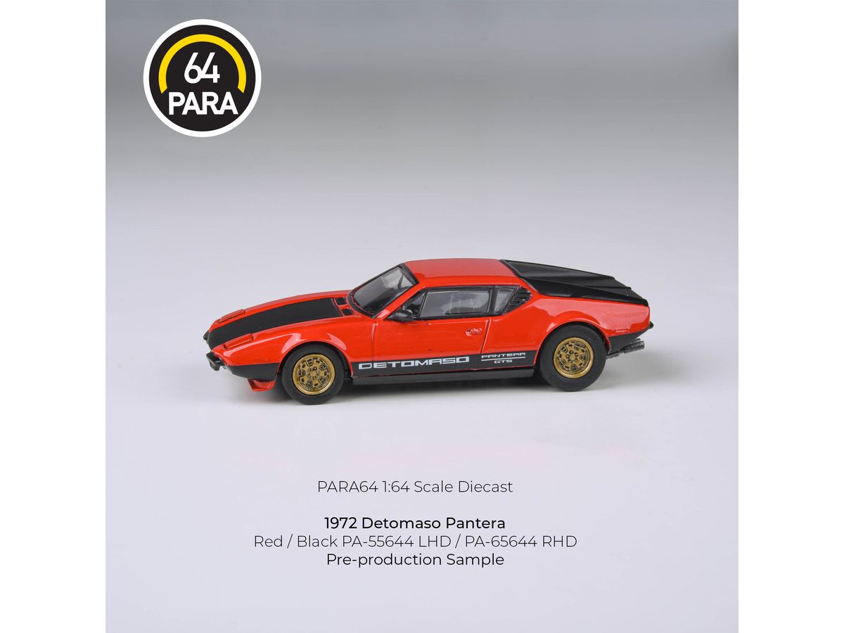 De Tomaso Pantera 1972 Red/Black Light Down Specification LHD