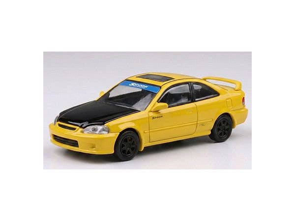 Honda Civic Coupe EM1 1999 Yellow/Carbon Fiber Hood LHD