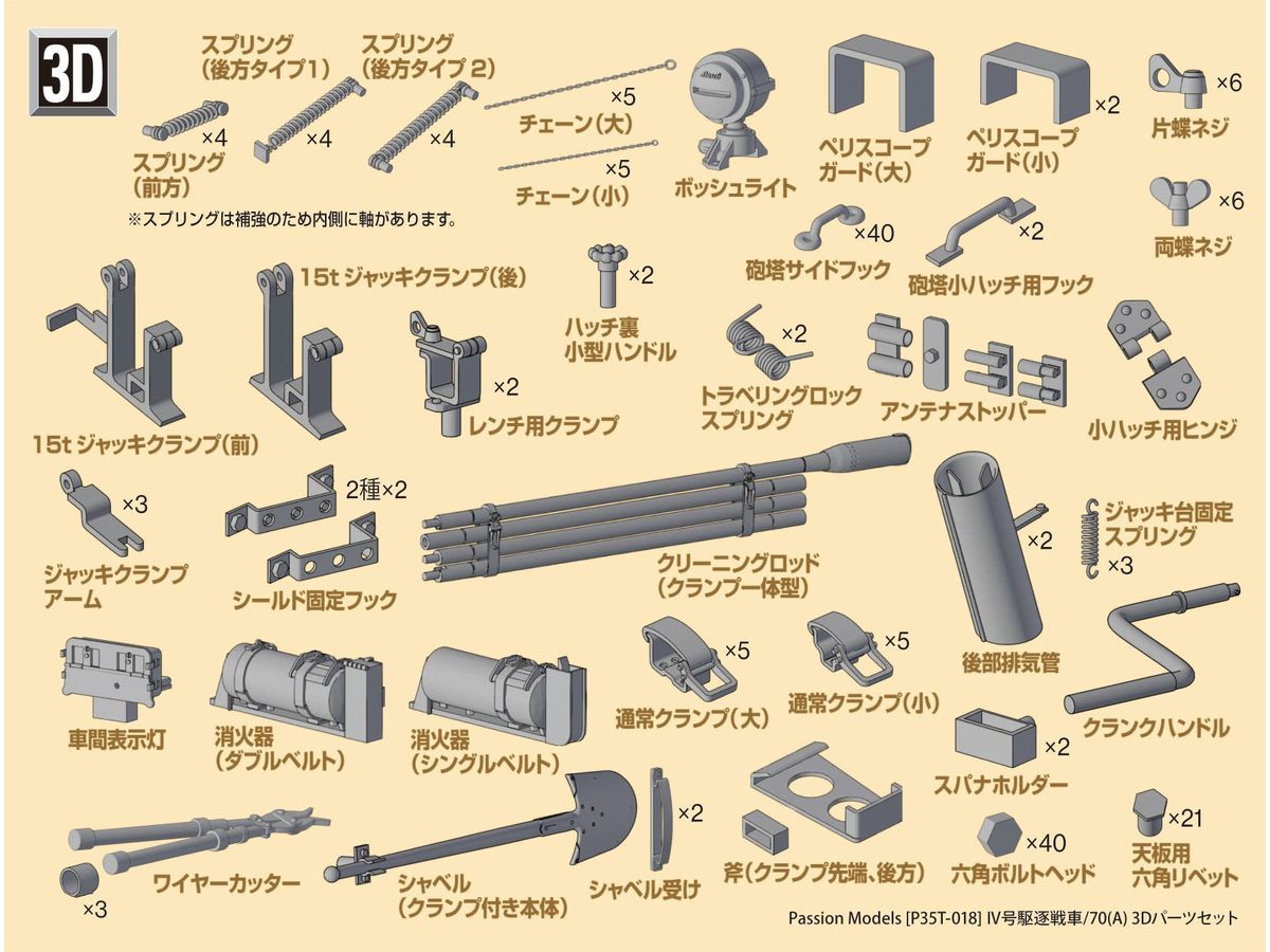 Jagdpanzer IV / 70(A) 3D Parts Set [for MM35381]