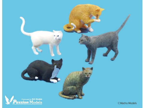 Set Of 5 Cats Approved By Cat Lovers