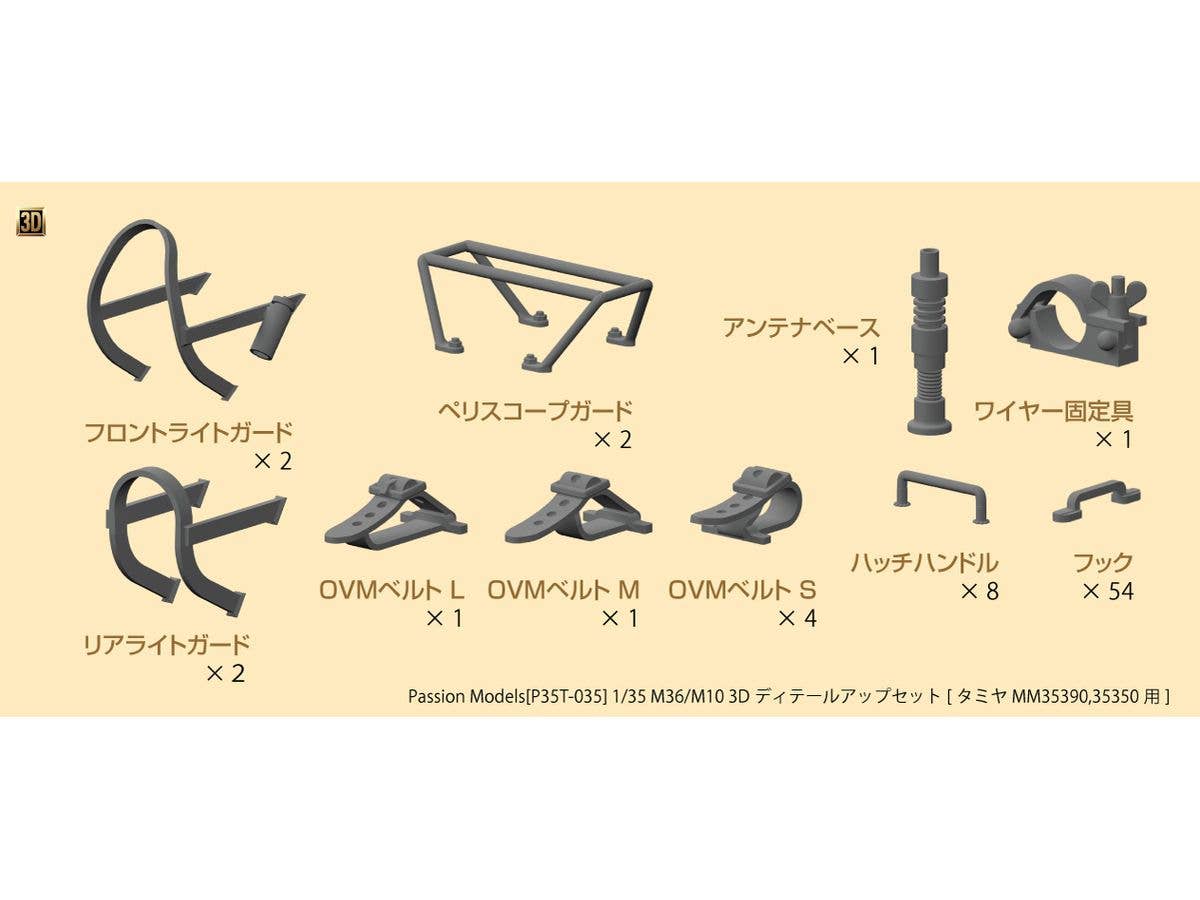 M36/M10 3D Detail Up Set [for Tamiya MM35390/35350]