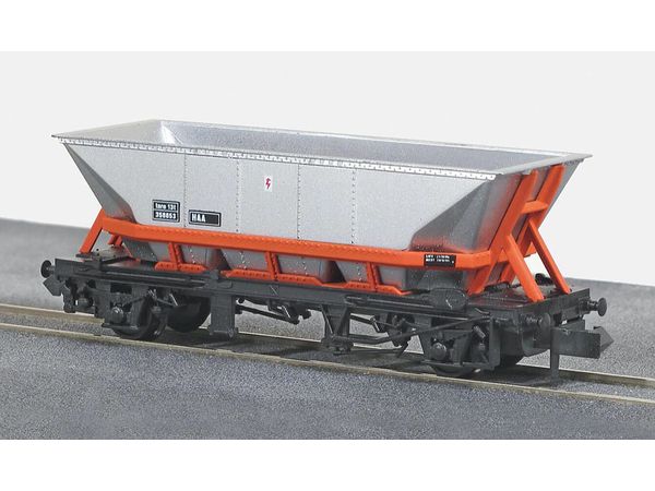 N gauge British 2-axle Freight Car MGR Coal Hopper Car (Silver/Orange)
