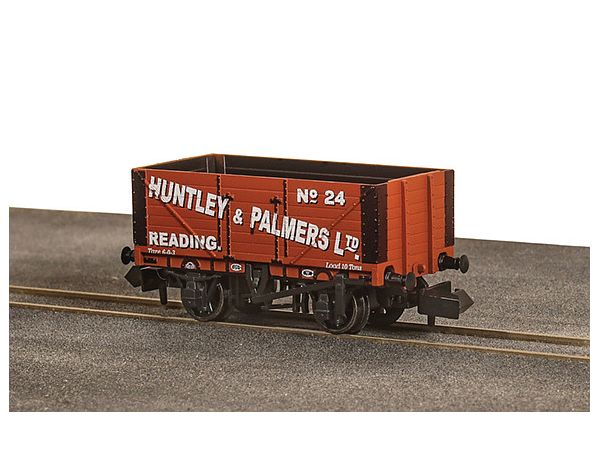 N gauge British 2-axle Open Freight Car 7 Side Plates Huntley & Palmers Finished Product
