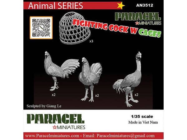 Fighting Cock w Cages