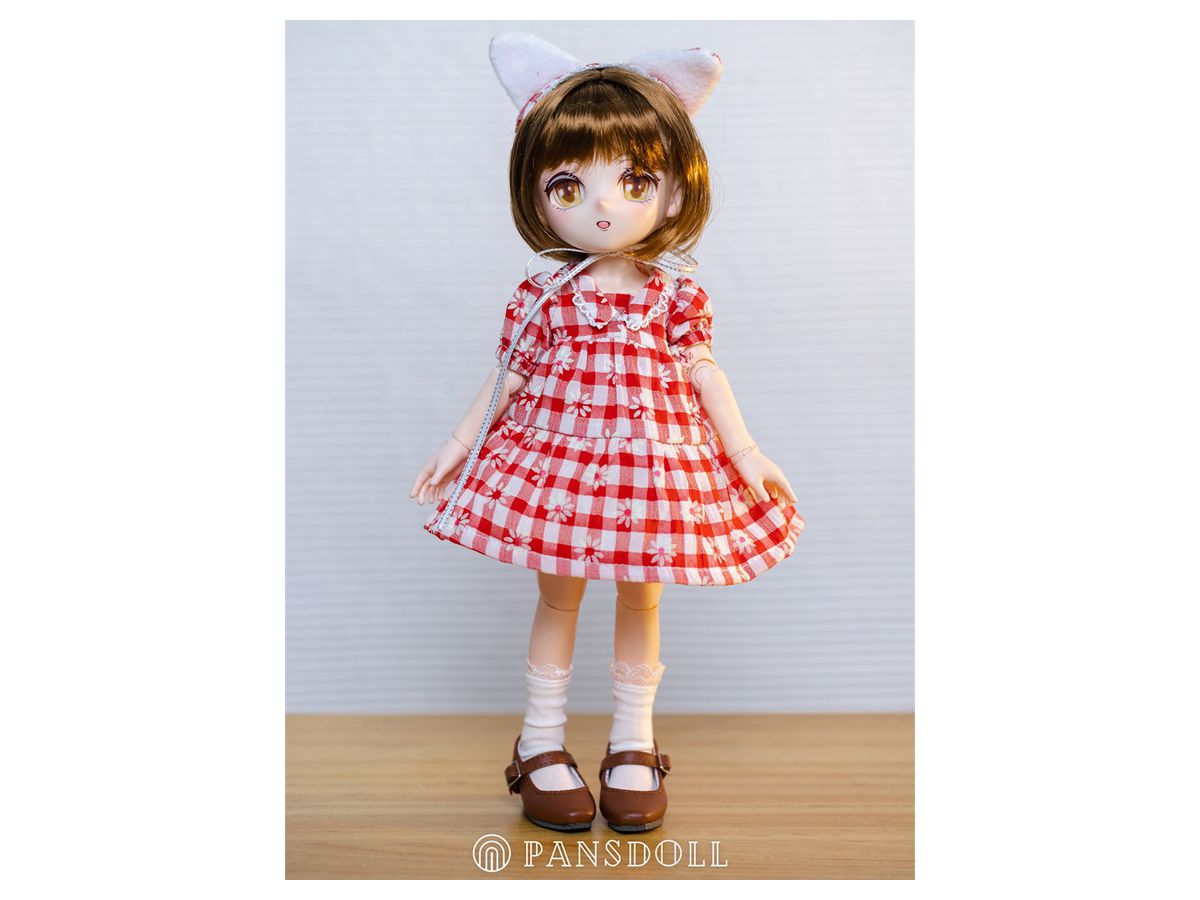 Candy House Series Daisy Red Check Dress
