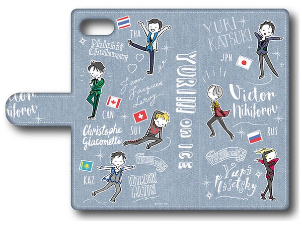 Yuri on Ice: Notebook Type Smartphone Case P-A (iPhone5:5s:SE)