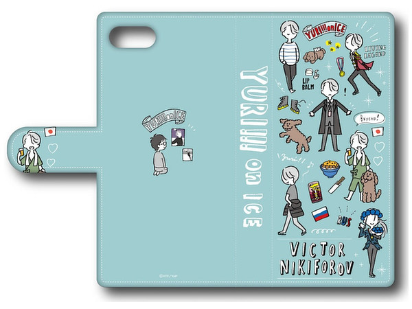 Yuri on Ice: Notebook Type Smartphone Case P-B (iPhone5:5s:SE)