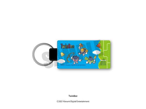 Konami Command 35th Anniversary: PlayP Leather KeychainTwinbee