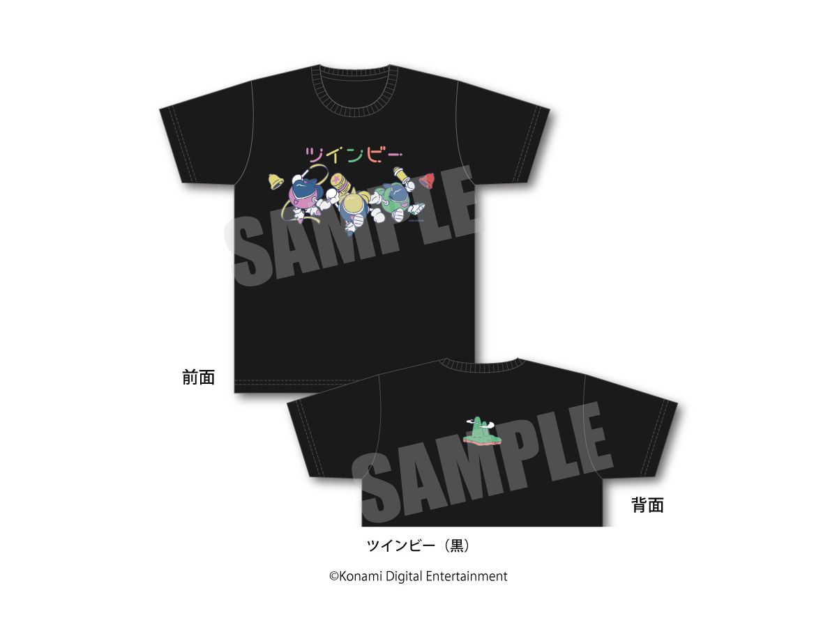 Konami Command 35th Anniversary: T-Shirt (Retopopu) Twinbee Black L