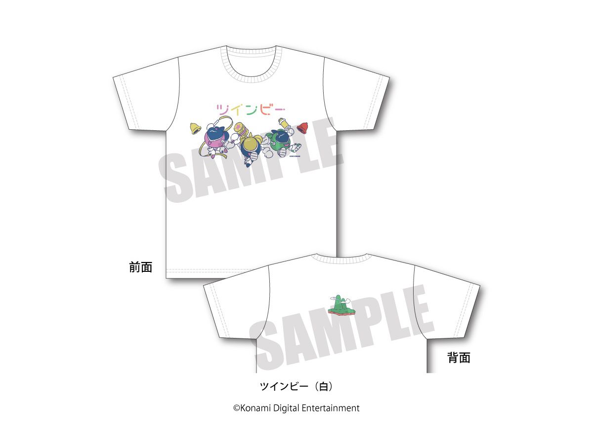 Konami Command 35th Anniversary: T-Shirt (Retopopu) Twinbee White L