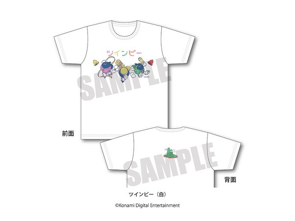 Konami Command 35th Anniversary: T-Shirt (Retopopu) Twinbee White XL
