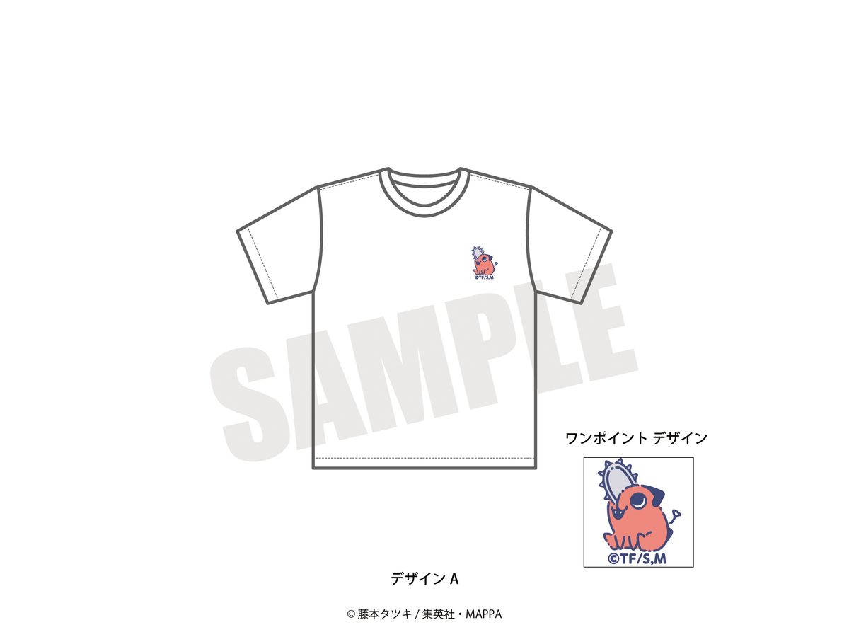Chainsaw Man: Retopopu (Retro Pop) One Point Embroidery T-Shirt A Pochita