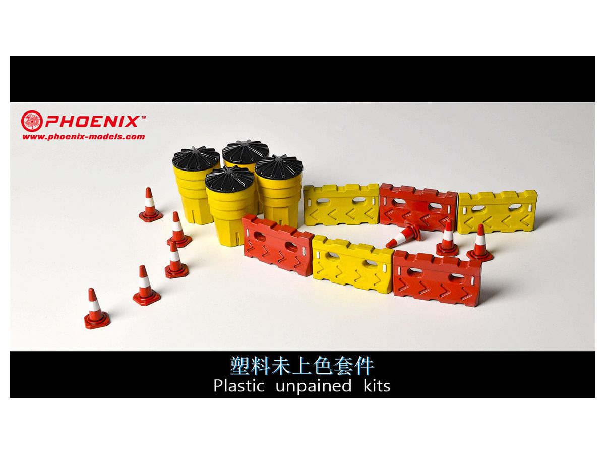 Traffic Cones and Plastic Barricades Set