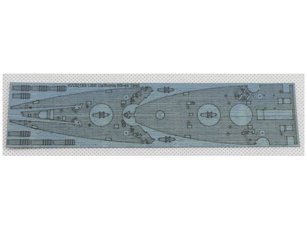 USN Battleship USS California 1945 Wooden Deck Deck Blue Color (for Pit-Road)