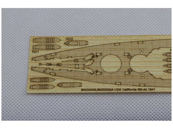 USN Battleship USS California 1941 Wooden Deck (for Pit-Road)