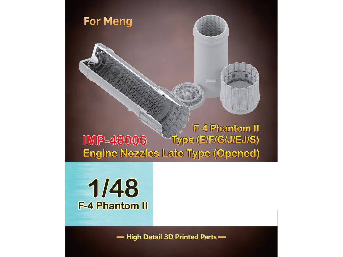 F-4 Phantom Il Engine Nozzles Late Type (Opened) For Meng