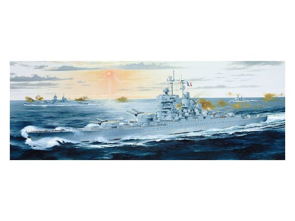 French Navy Battleship Jean Bart 1955