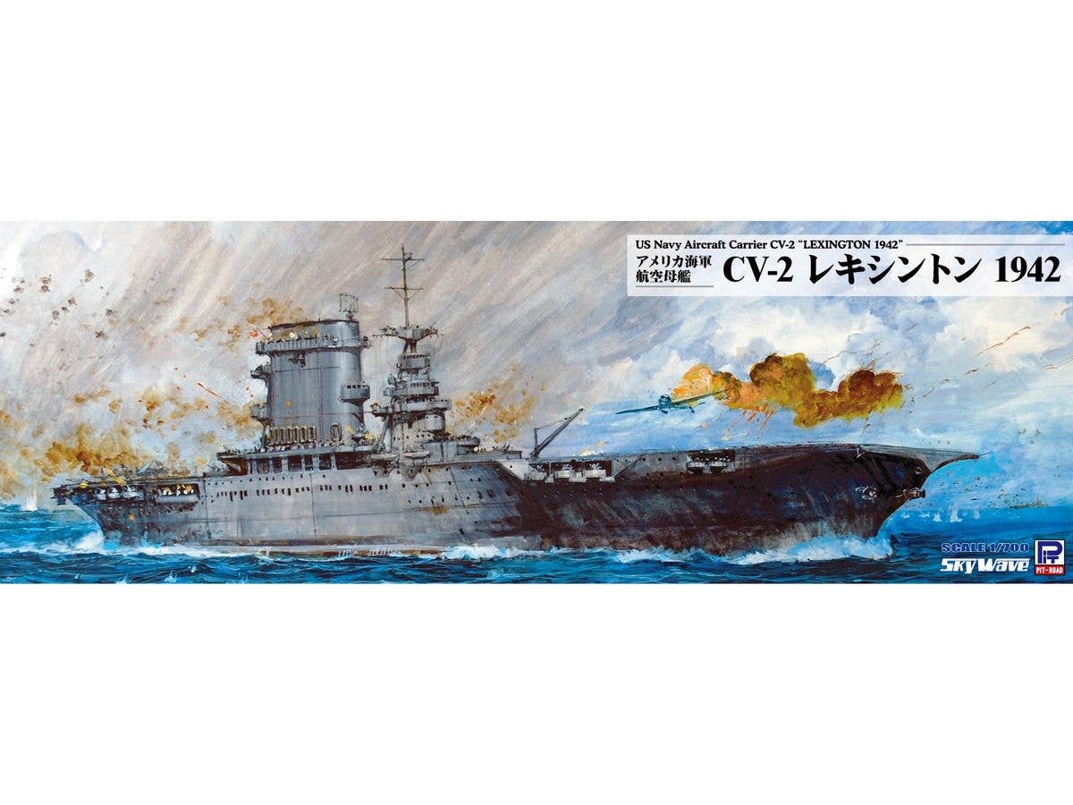 US Navy Aircraft Carrier CV-2 LEXINGTON 1942