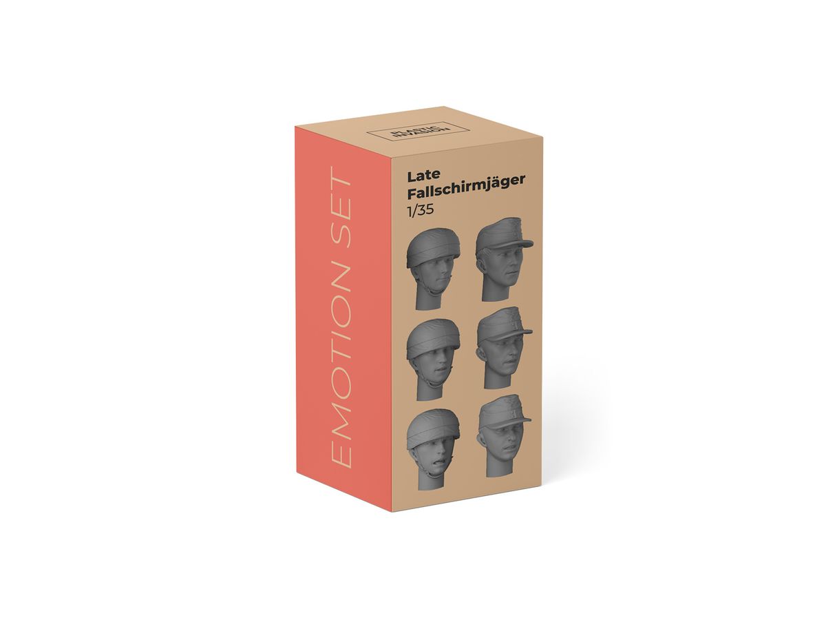 WWII German Emotion Set Fallschirmjager Head Late Type (Set of 6)