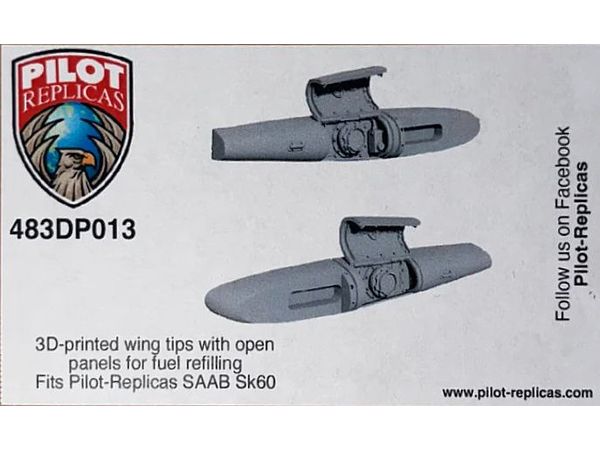 SAAB 105 / SK60 Wing tip with open hatch for refueling, Left & Right side