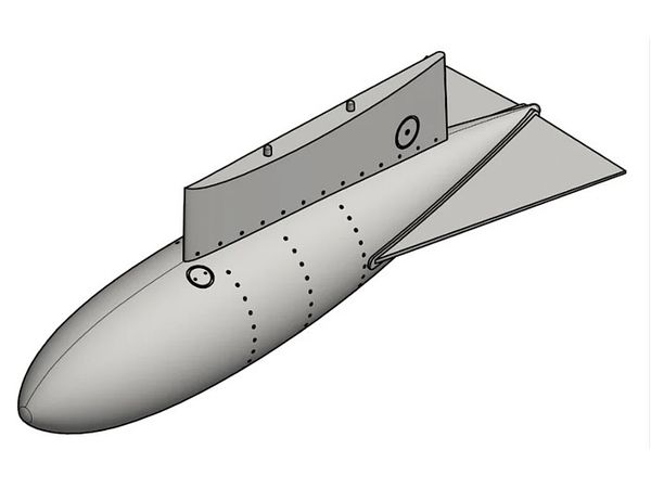 SAAB 29 Tunnan Drop Tank type 1 with fins