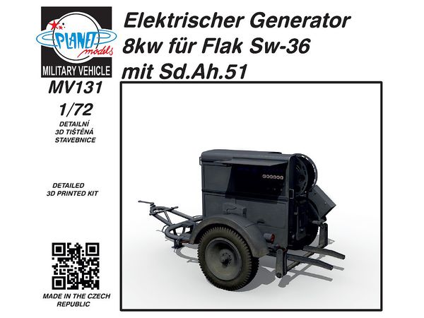 Elektrischer Generator 8kw fur Flak Sw-36 mit Sd.Ah.51