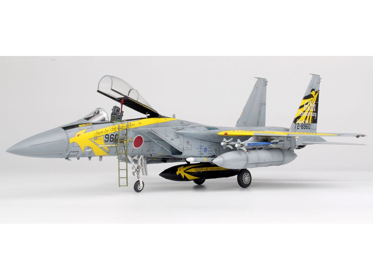 Air Self-Defense Force F-15J Eagle Komatsu Air Base Air Festival 2014 306th Squadron Golden Eagles Special Painting Machine Boarding Ladder Included