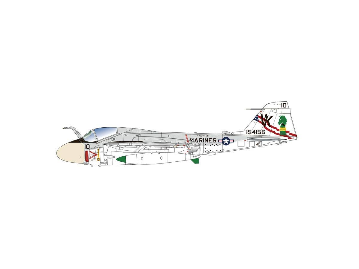 U.S. Military Carrier-Borne Attack Aircraft A-6 Intruder U.S. Bicentennial Commemorative Paint 2-Kit Set: USMC VMA(AW)-121 Green Knights & USN VA-176 Thunderbolts - Spirit of '76