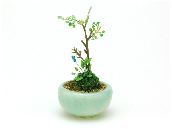 The Bonsai: Circle Bowl Group Planting (Light Blue)