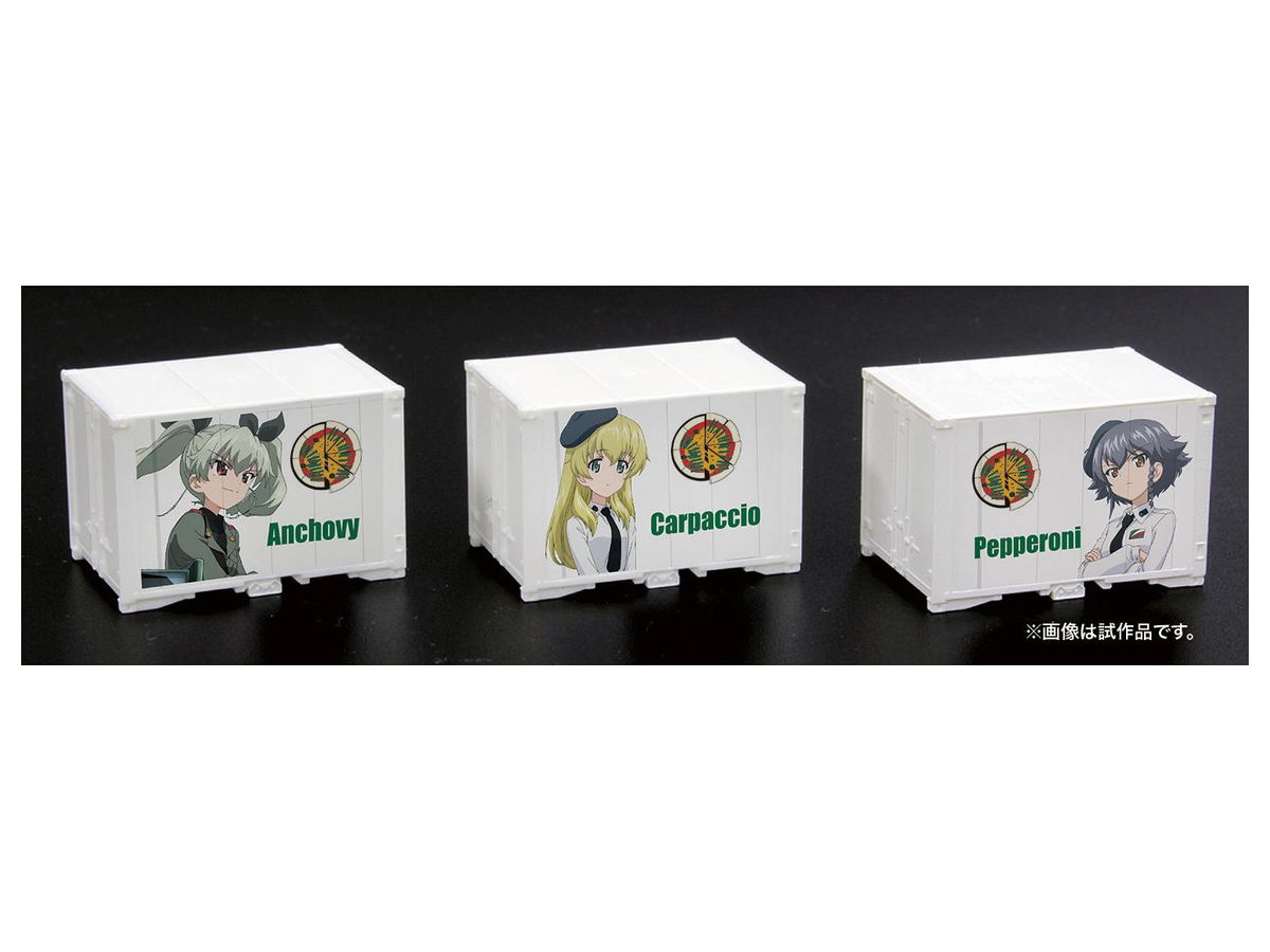 Girls und Panzer Final Chapter Mini Character Container Set of 3 Anzio High School