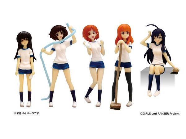 Girls und Panzer Ankou Team Figure Set Cleaning Ver.